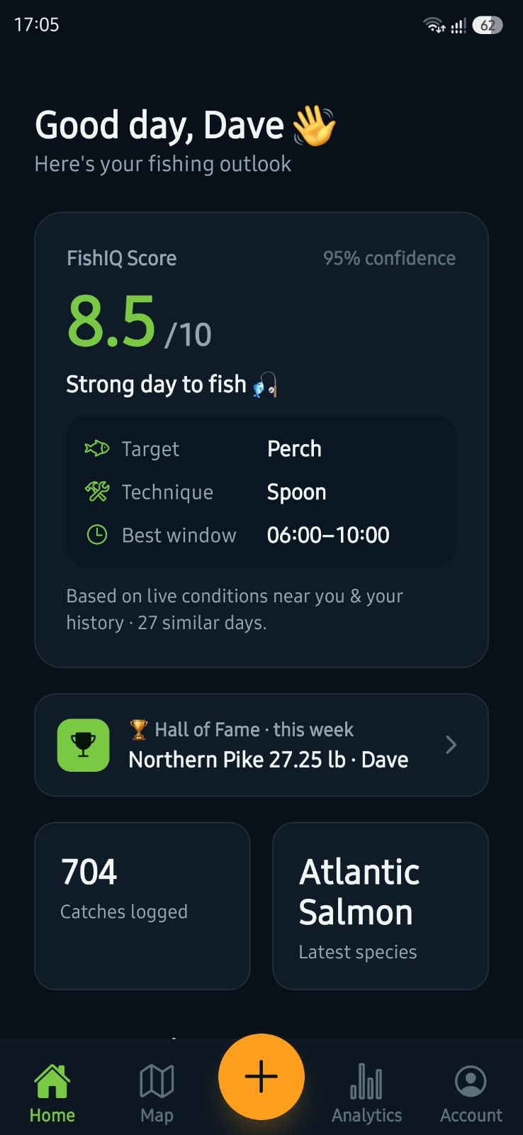 FishIQ Home and Score